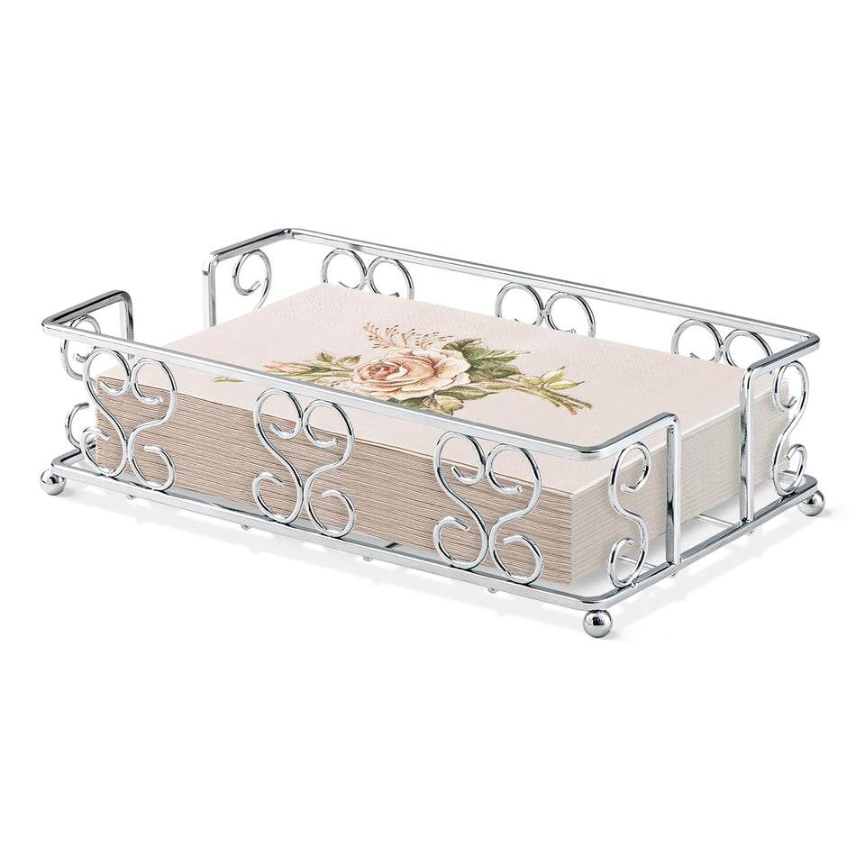 Zhithink napkin holder, stainless steel finish, keeps napkins neat and accessible on tables.