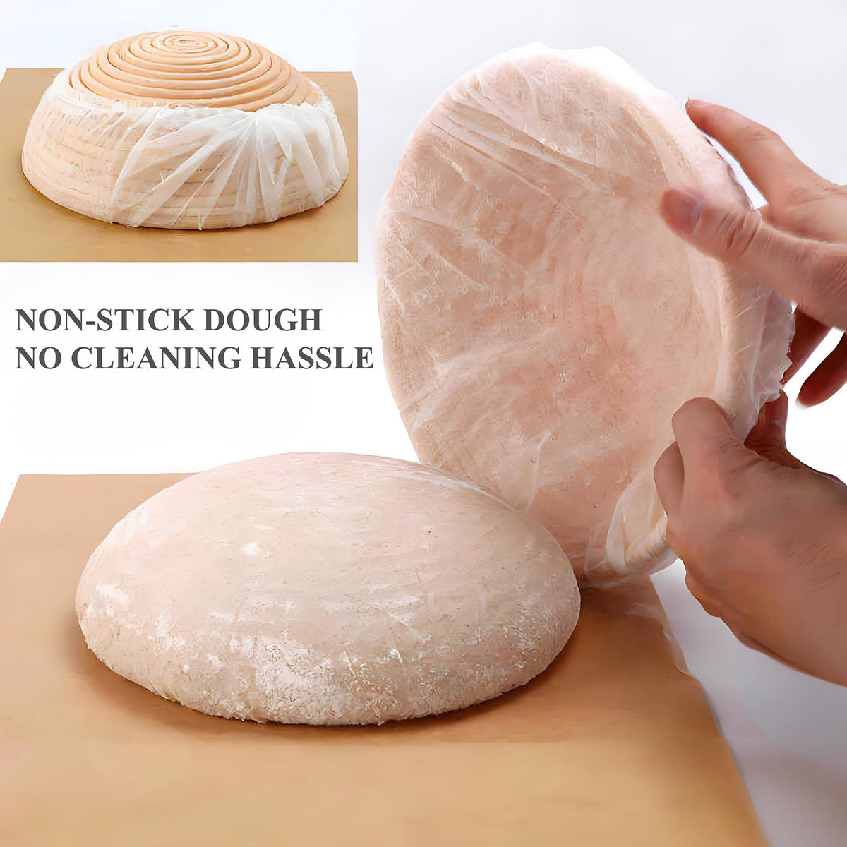 ZHIVEZEN bread making kit highlights versatile liners for proofing and cover.