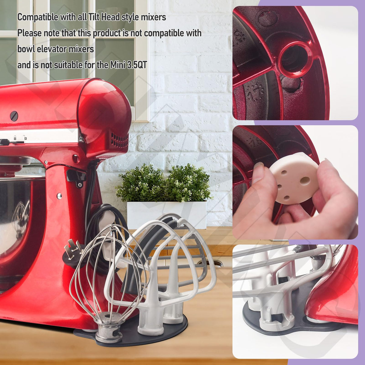 ZHIXING organizer keeps KitchenAid attachments neatly organized and ready.