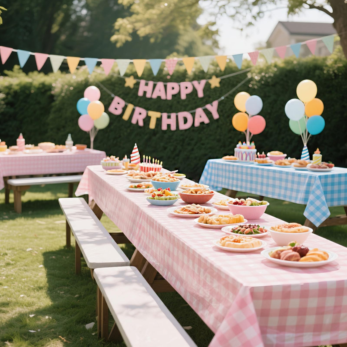 ZHIAXTON disposable tablecloth for quick post-event cleanup and hassle-free storage.
