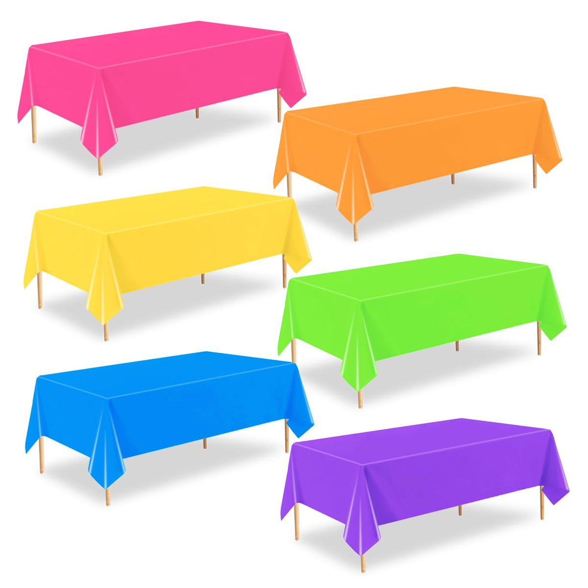 ZHIAXTON neon tablecloth hot pink 54x108 brightens celebrations