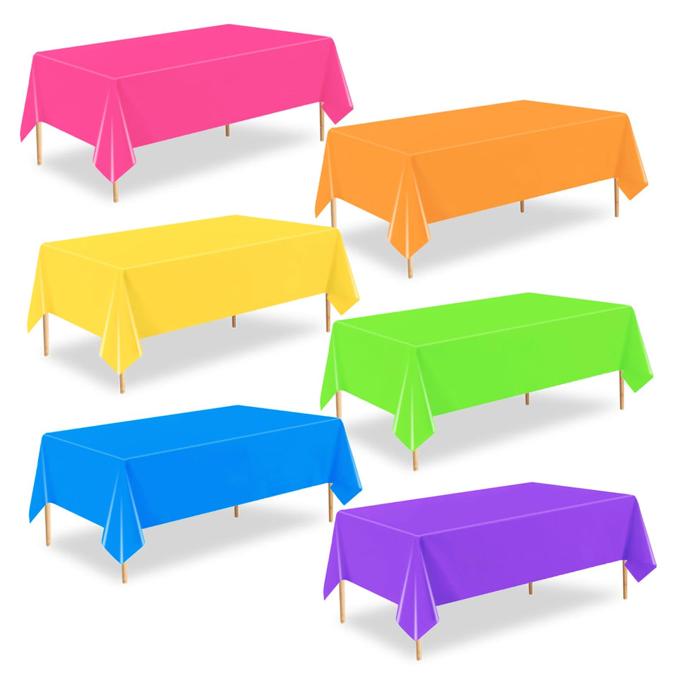 ZHIAXTON neon tablecloth hot pink 54x108 brightens celebrations