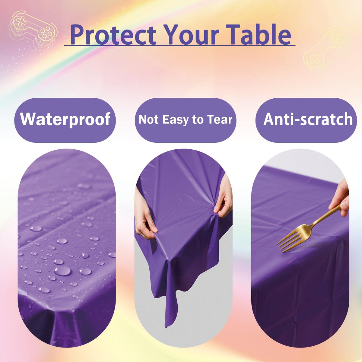 ZHIAXTON neon tablecloth yellow 54x108 brings cheerful energy to events