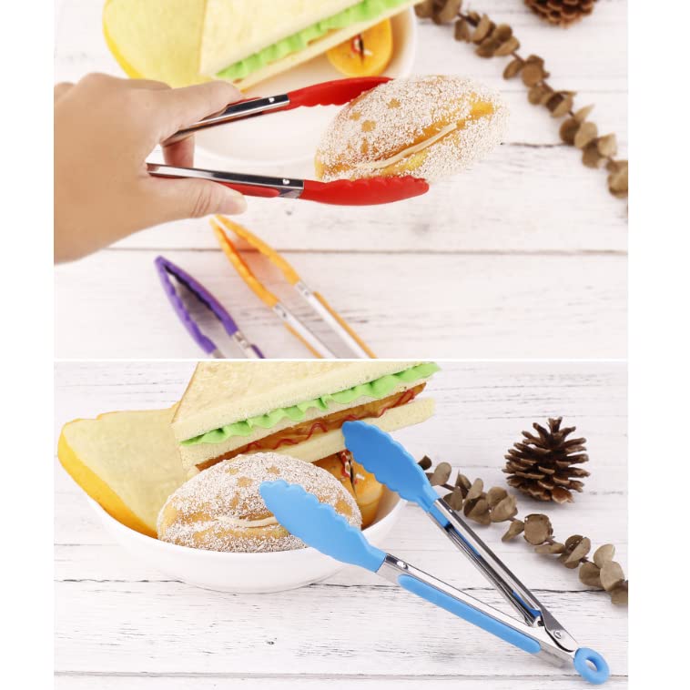 ZHIYE 4-pack silicone tongs are food-grade utensils for safe handling