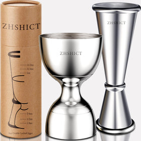 ZHSHICT bell jigger with inside markings for precise pours