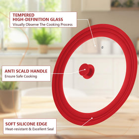 Zhulerzil silicone edge seals tightly and resists heat up to 450°F.