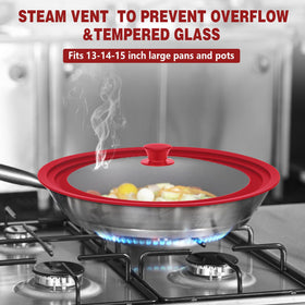 Zhulerzil steam vent helps regulate pressure and prevent boil-overs during cooking.