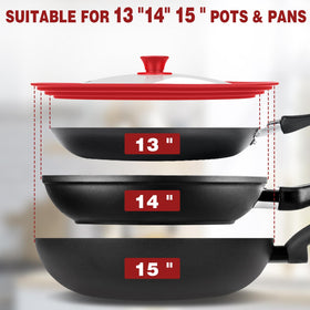 Zhulerzil lid with crystal-clear tempered glass viewing window for monitoring meals.