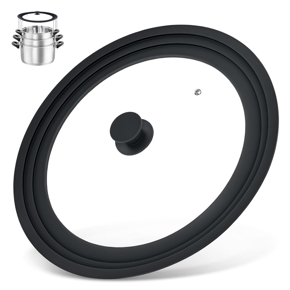 Zhulerzil universal lid fits 13-15 inch pots for a clutter-free kitchen