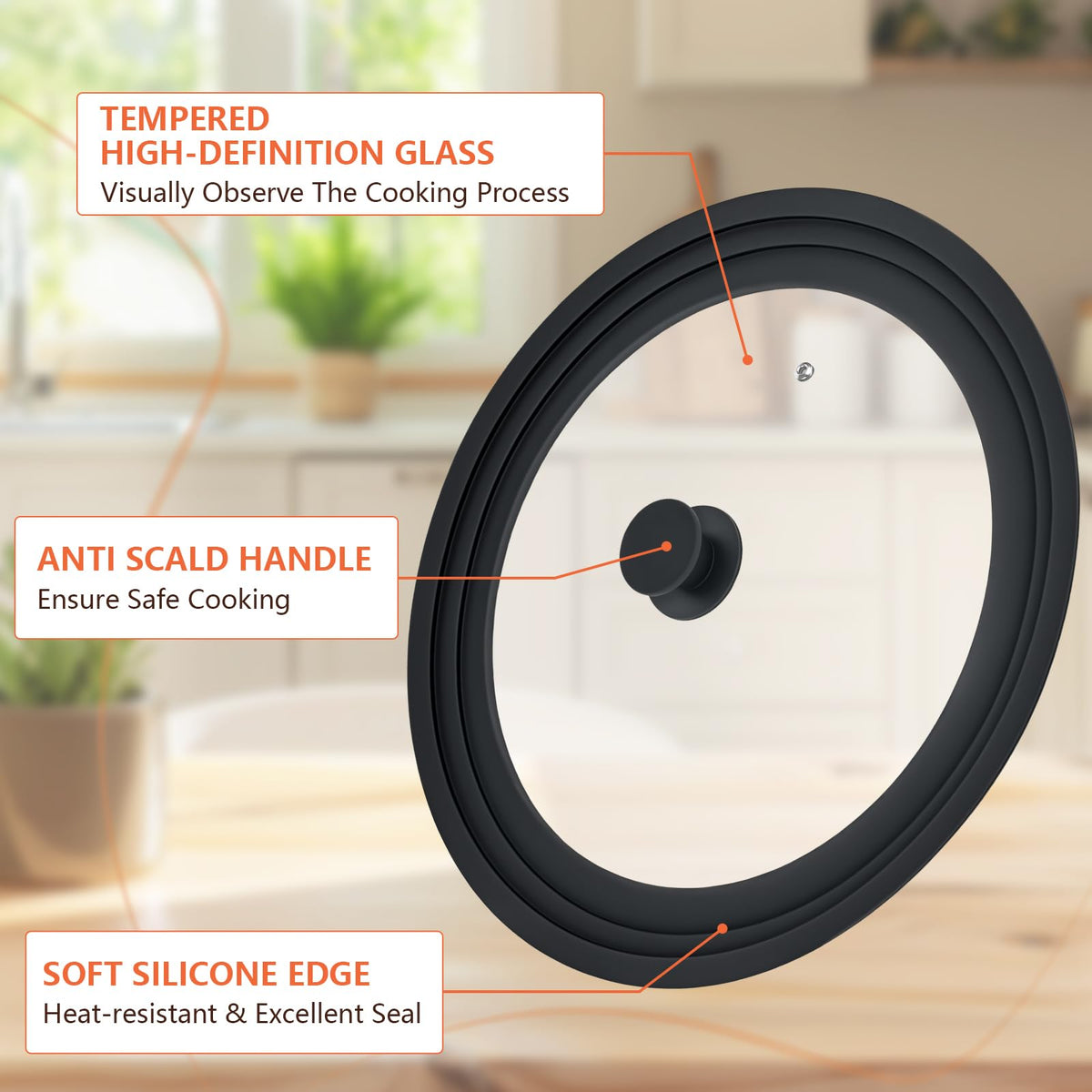 Zhulerzil lid’s tempered glass window lets you monitor food