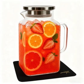 ZHUNZOOEN 1-gallon glass pitcher with lid for hydration and clean flavors.