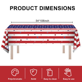 ZHZJCKSHB American flag tablecloth folded edge adds neat border for events