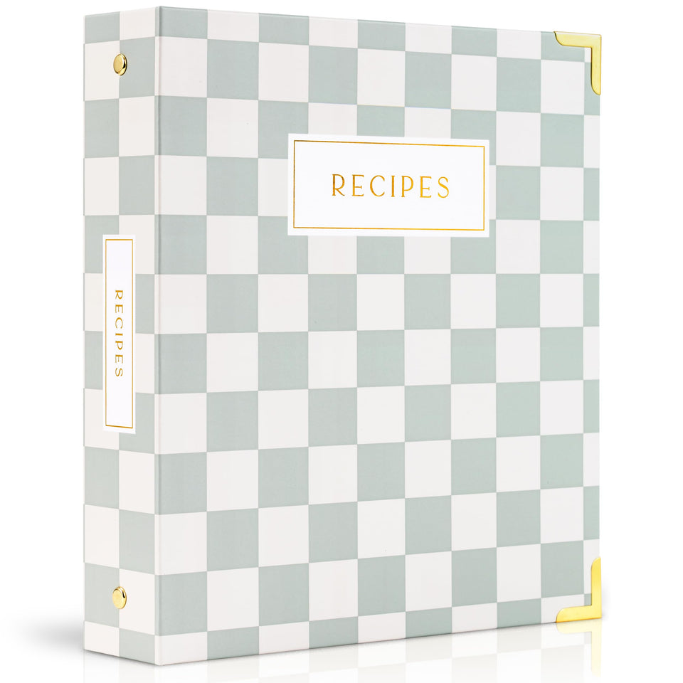 ZICOTO aesthetic recipe binder with waterproof cover protects handwritten recipes during kitchen use.