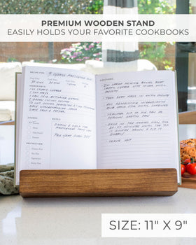 ZICOTO cookbook stand adjustable-angle supports hands-free, precise cooking.