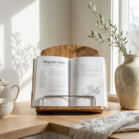 ZICOTO cookbook-stand-arched-design supports hands-free recipe viewing