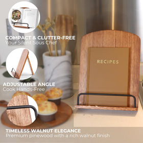 ZICOTO cookbook-stand-modern-metal-rod add contemporary flair for any kitchen