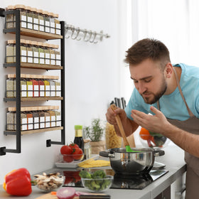 ZICOTO spice rack with included hardware for simple wall installation