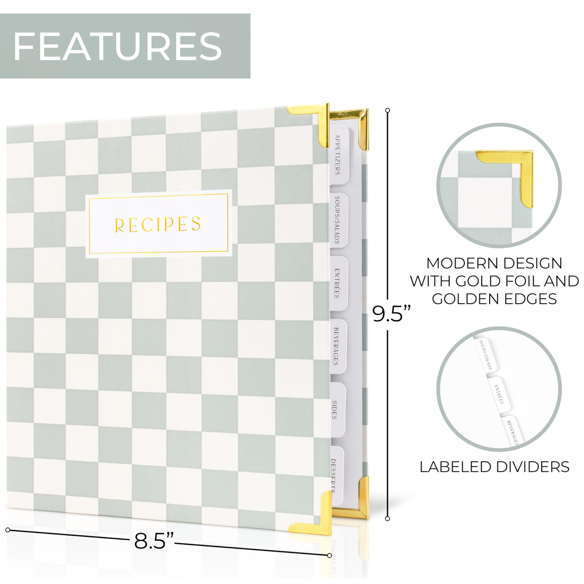 ZICOTO foil sleeves protect recipe cards from spills and wear.