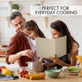 ZICOTO gold foil lettering adds elegance to your recipe binder.