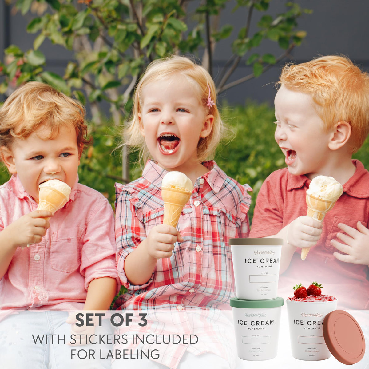 ZICOTO sage green container with labels for flavor tracking.