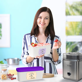 ZICOTO insulated BPA-free ice cream container in freezer.