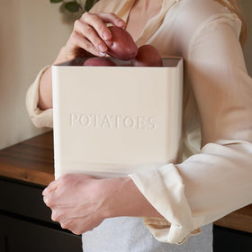 ZICOTO onion storage bin with lid maintains freshness and reduces countertop clutter.