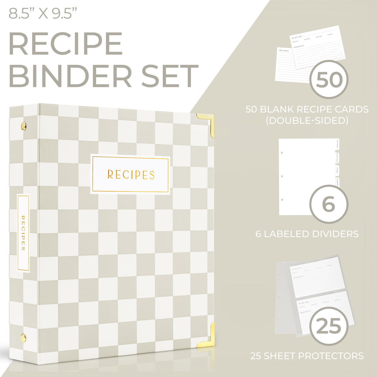 ZICOTO binder with six labeled dividers for clear sectioning