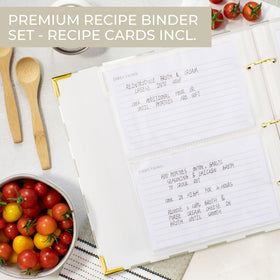 ZICOTO binder with 50 blank cards for easy organized entry