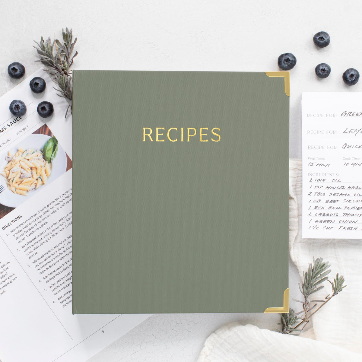 ZICOTO blank recipe cards templates for recording ingredients and steps.