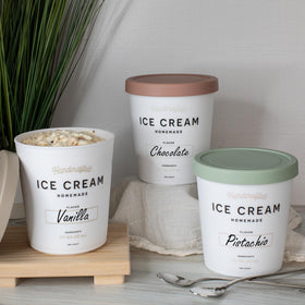 ZICOTO set of 3 reusable containers for sustainable desserts.