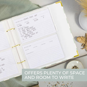 ZICOTO six labeled dividers organize sections for starters, mains, and desserts.