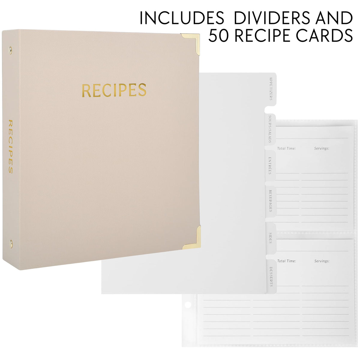 ZICOTO sleeves and dividers keep recipe cards protected and neatly organized.