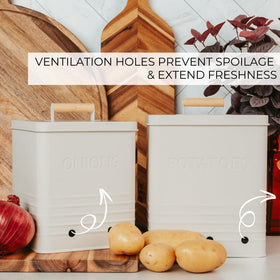 ZICOTO wooden lid handle adds convenient grip and farmhouse charm.