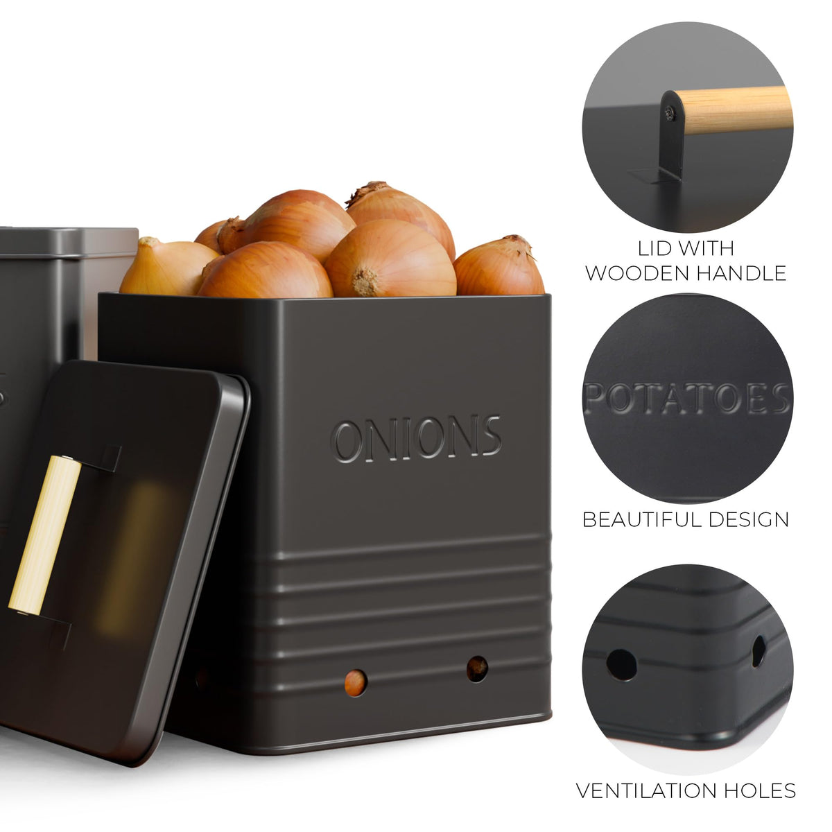 ZICOTO wooden lid handle adds style and easy lid removal.