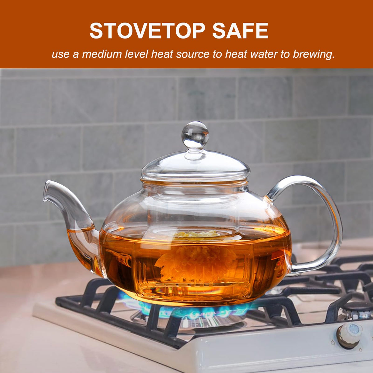 Zifoudvs heat-resistant borosilicate glass for stovetop or microwave brewing