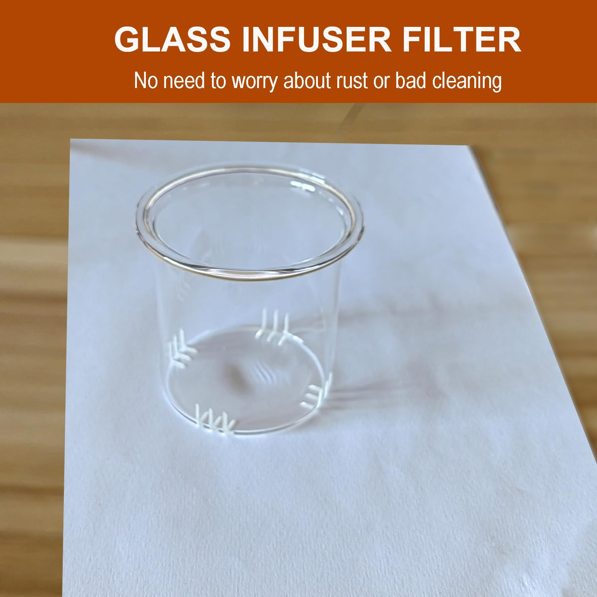 Zifoudvs removable glass infuser for loose leaf tea and easy cleaning