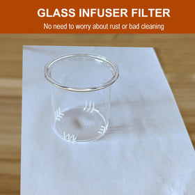 Zifoudvs removable glass infuser for loose leaf tea and easy cleaning