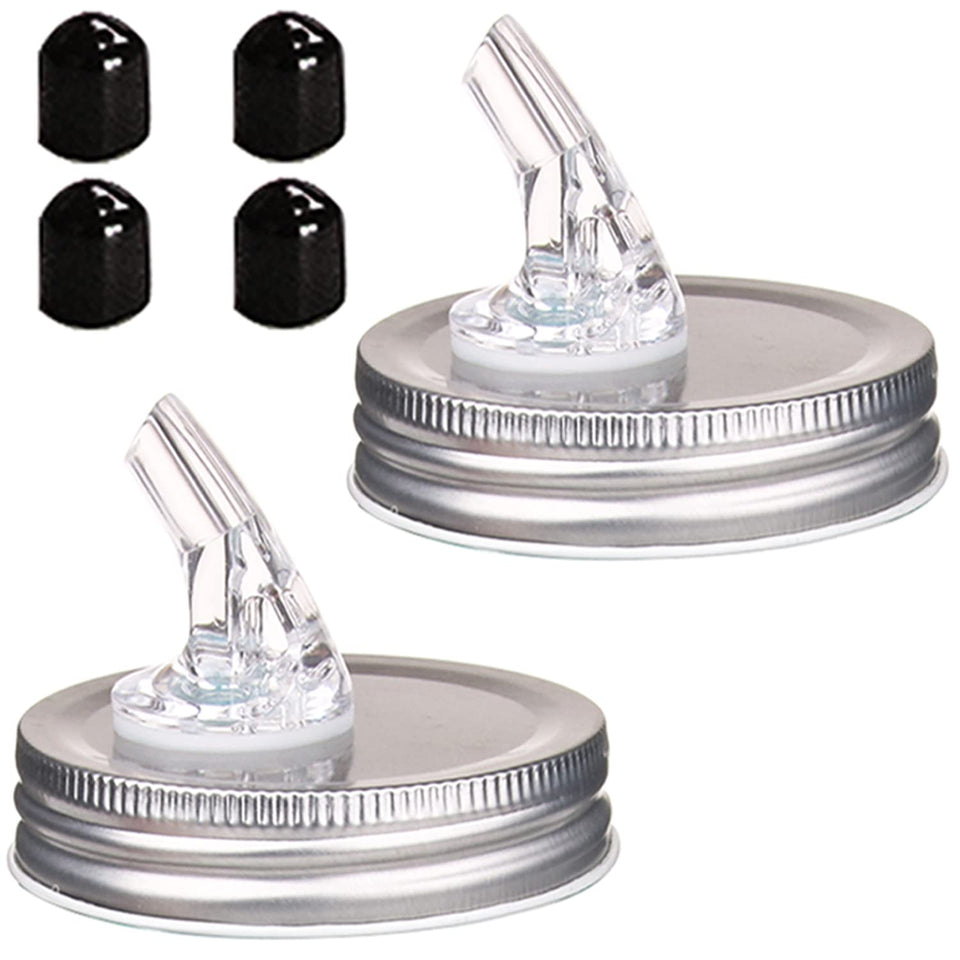 ziHenryDa Mason jar pour spout on a regular-mouth jar for smooth, leak-free pouring.