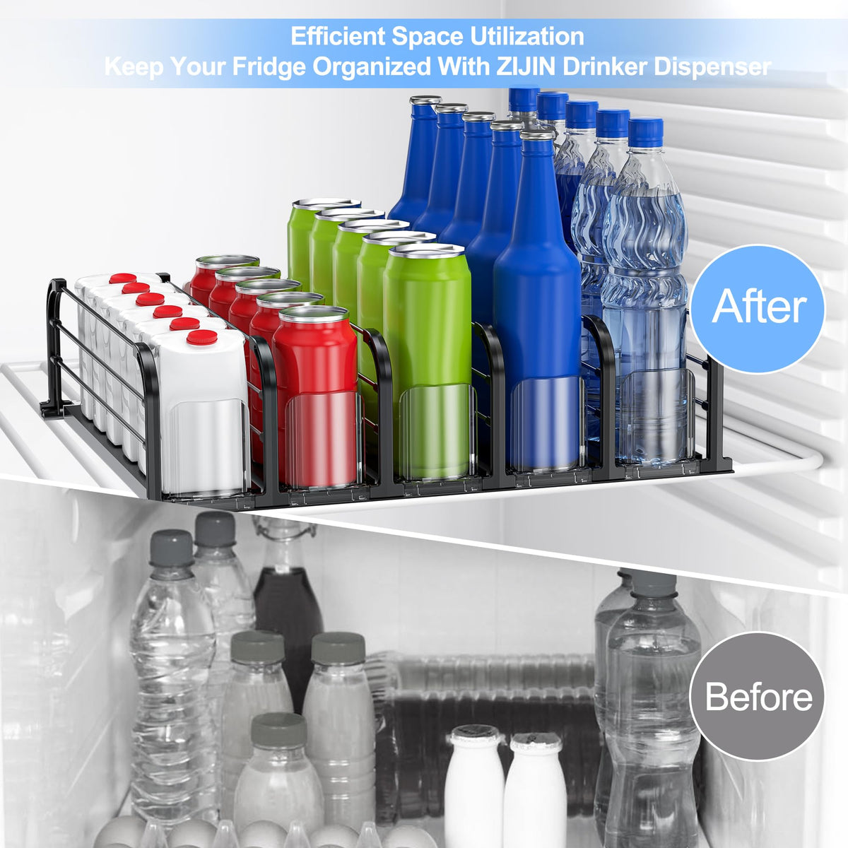 ZIJIN Beverage storage pantry cans highlights versatile placement for varied drinks
