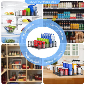 ZIJIN fridge organizer clear visibility emphasizes easy inventory at a glance
