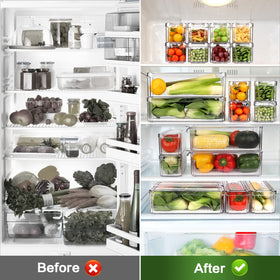 ZIJUND fridge bin with drain-tray design helps manage moisture and freshness.