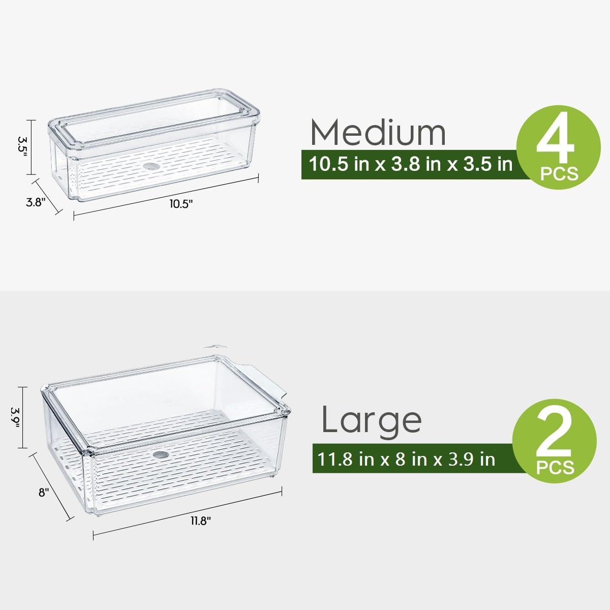 ZIJUND large bin keeps bulky vegetables organized and easy to access.