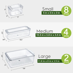 ZIJUND fridge bin lids help keep dust out and odors contained.