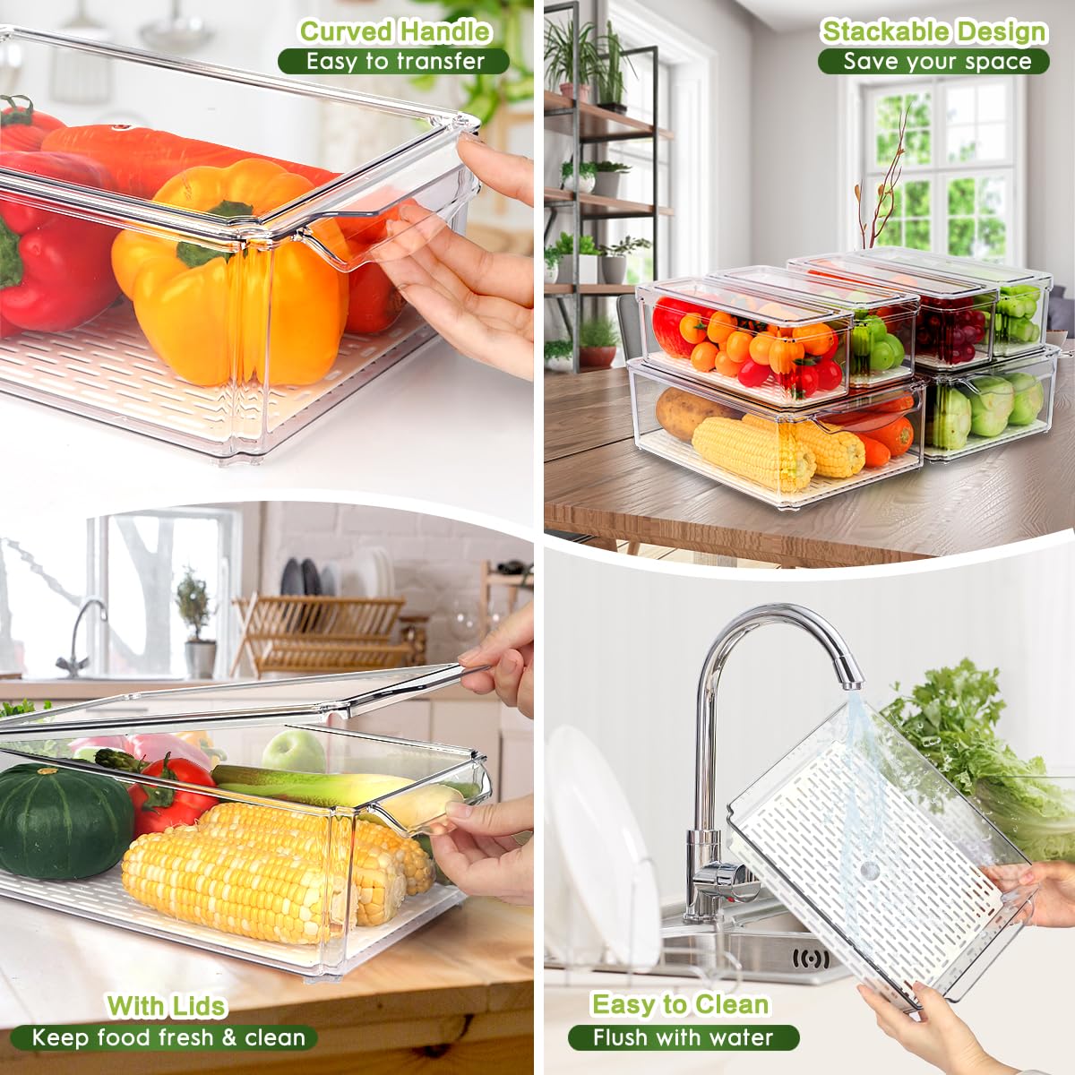 ZIJUND drain-tray bottom helps shed excess moisture after washing.