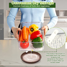ZIJUND large and medium bins simplify arranging vegetables and containers in the fridge.