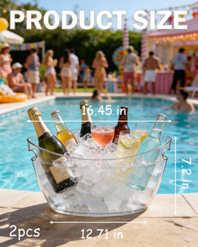 ZILAMGOO clear ice bucket with scoops keeps drinks organized and ready for service.