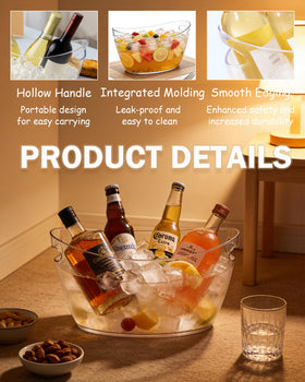 ZILAMGOO wine bucket chiller fits four bottles for elegant at-home entertaining.