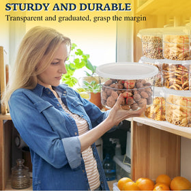 Ziliny 2-quart capacity ideal for dough fermentation and ingredient prep.