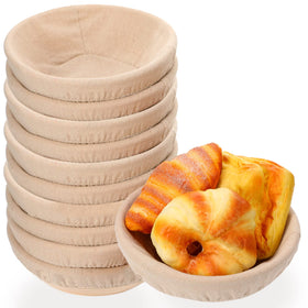 Ziliny round proofing basket (9 inch) for shaping artisan loaves with ring patterns.
