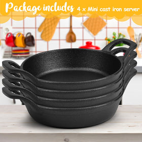 Ziliny mini cast iron skillet in oven demonstrating stovetop to oven versatility